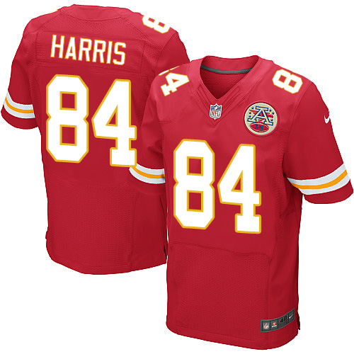 Men's Elite Demetrius Harris Nike Jersey Red Home - #84 NFL Kansas City Chiefs